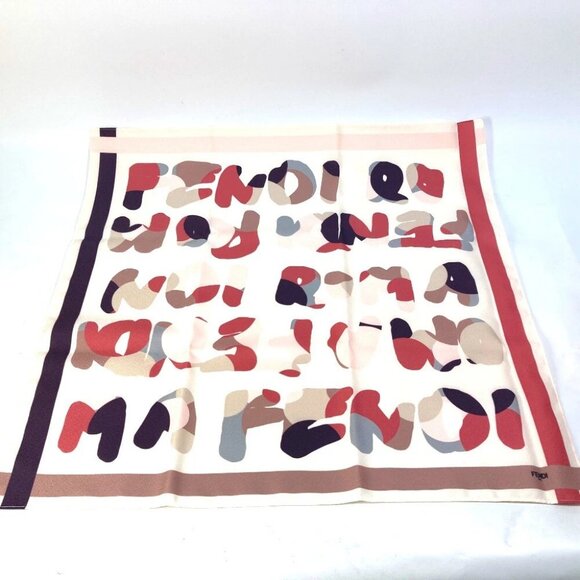 FENDI Osaka Renewal Open Limited Novelty FENDI ROMA logo JAPAN Scarf Unused - Picture 1 of 7